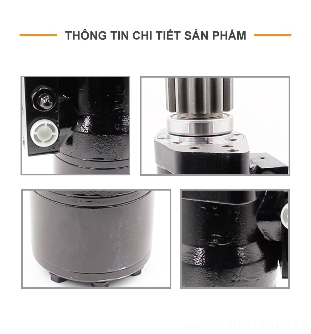 Mô-tơ thủy lực Cycloid BMR 50 cc/vòng 38 L/phút Mô tơ thủy lực